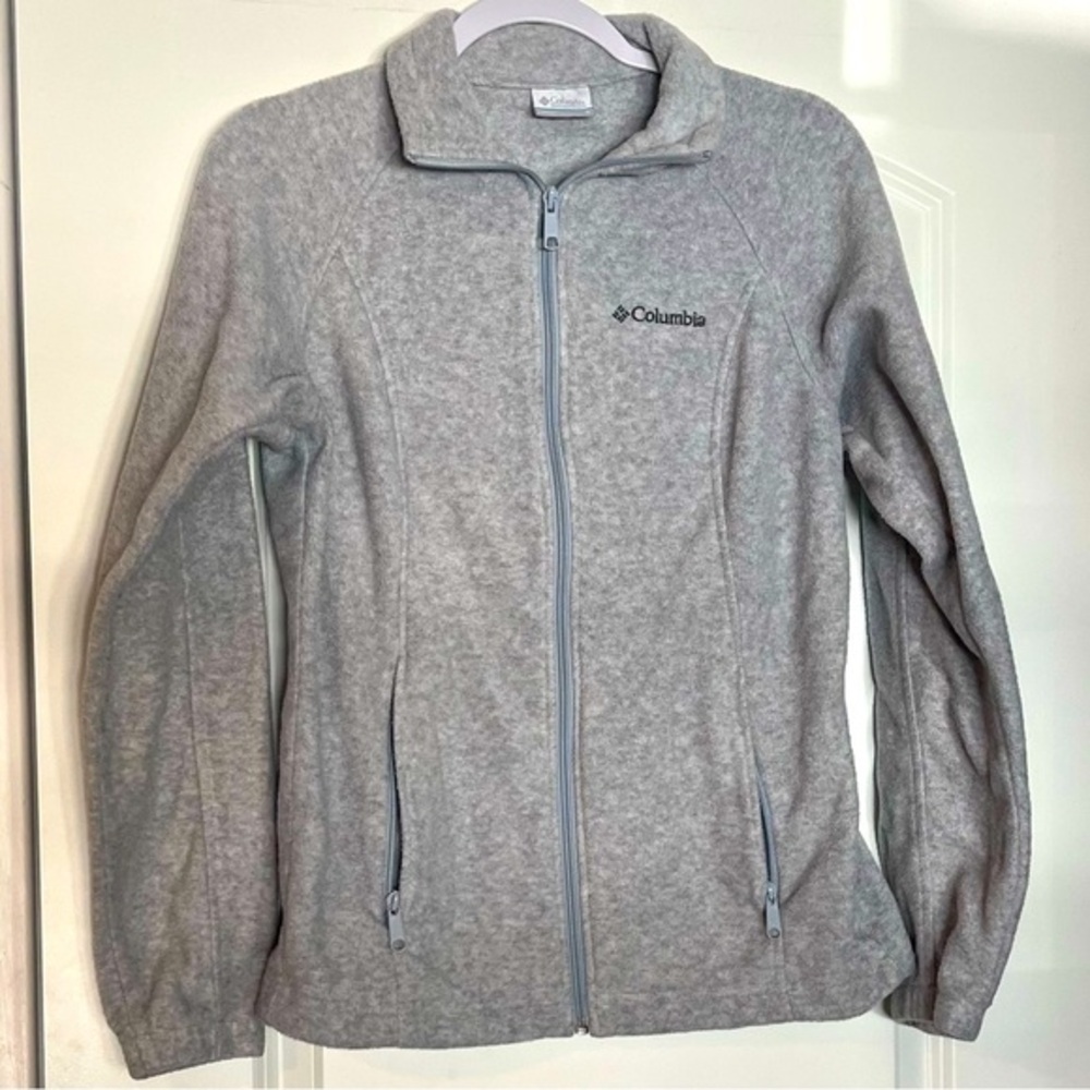 COLUMBIA Gray Full-Zip Fleece Jacket